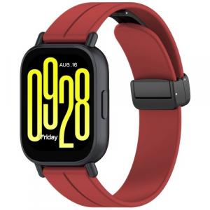 Silikonowy pasek Bizon Strap Watch Silicone L 22 mm do smartwatcha, burgundowy