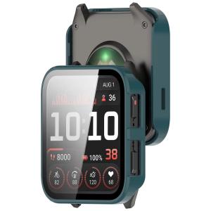 Etui ze szkłem do zegarka Bizon Case+Glass Watch do Garmin Venu X1, zielone