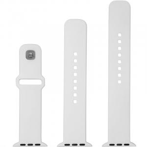 Silikonowy pasek Fixed Silicone Strap do Apple Watch 42/41/40/38 mm, biały