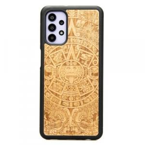 Drewniane etui Bewood Galaxy A32 4G KALENDARZ AZTECKI ANIEGRE