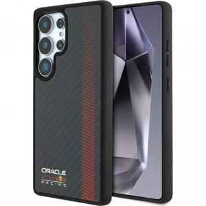 Etui Red Bull Real Carbon Fiber Powerbar do MagSafe do Galaxy S25 Ultra, czarne