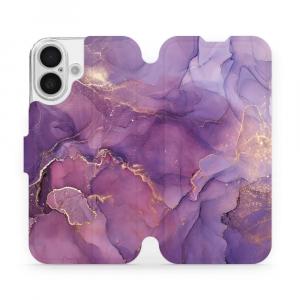 Etui z klapką do iPhone 16, Mobiwear Book, fioletowe