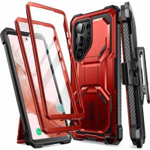 Etui pancerne Supcase i-Blason Armorbox SP+noSP do Galaxy S23 Ultra 5G, czerwone