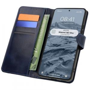 Etui z klapką Bizon Case Pocket do Xiaomi 14T Pro, granatowe