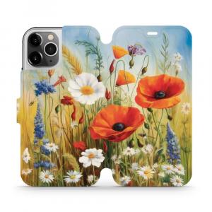 Etui z klapką do iPhone 12 Pro, Mobiwear Book, łąkowe kwiaty