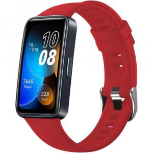 Silikonowy pasek Fixed Silicone Strap do Huawei Band 10 / 9 / 8, czerwony