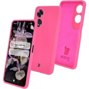 Silikonowe etui Bizon Soft Case do Oppo A60 4G, neonowo-różowe