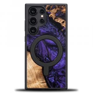 Drewniane etui do Galaxy S25 Ultra, Bewood Unique Violet do MagSafe