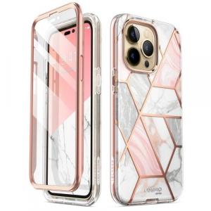 Etui Supcase i-Blason Cosmo SP do iPhone 14 Pro, marmurowo-różowe