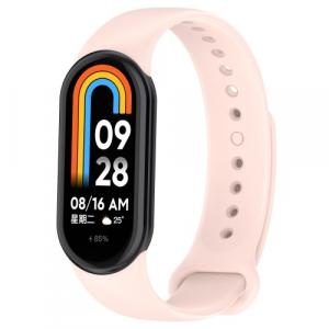 Pasek Bizon Strap Watch Dots do Xiaomi Mi Smart Band 8, jasnoróżowy