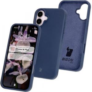 Silikonowe etui Bizon Soft Case do iPhone 16 Plus, ciemnoniebieskie