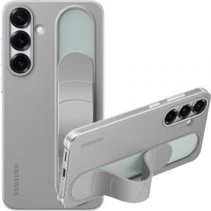 Etui Samsung Silicone Standing Grip Case do Galaxy S25 Plus, szare
