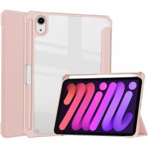 Etui Bizon Case Tab Clear Matt do Apple iPad Mini 6 2021, różowozłote