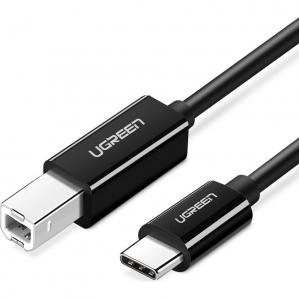 Kabel Ugreen US241 USB-C / USB Typ B do drukarki, 480 Mb/s, 1 m, czarny