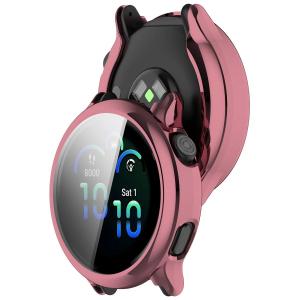 Etui z osłoną ekranu Bizon Case Watch Felipe do Garmin Vivoactive 6, różowe