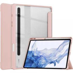 Etui Bizon Case Tab Clear Matt do Galaxy Tab S8 / S7, różowozłote