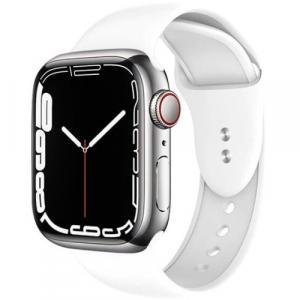 Pasek Crong Sport Liquid Band do Apple Watch 49/46/45/44 mm, biały