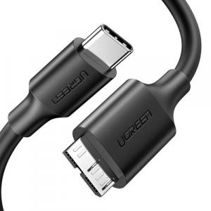 Kabel do ładowania i przesyłania danych Ugreen USB-C do Micro USB-B SuperSpeed 3.0, 1 m, czarny