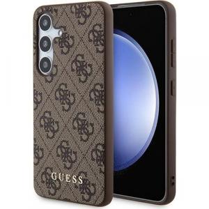 Etui Guess HardCase 4G Metal Gold Logo do Galaxy A55, brązowe