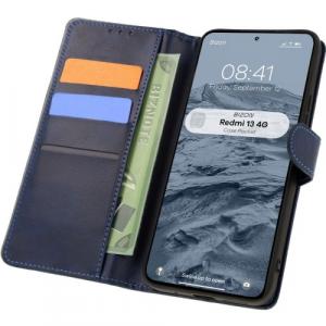 Etui z klapką Bizon Case Pocket do Xiaomi Redmi 13 4G, granatowe