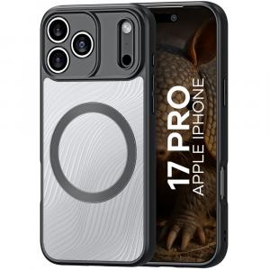 Etui Dux Ducis Aimo Mag do iPhone 17 Pro, przezroczyste z czarną ramką