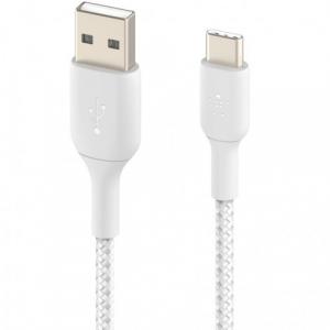 Kabel Belkin Boost Charge Braided USB-C do USB-A 3m, biały