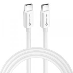 Kabel Forcell C339 USB-C do USB-C, 100W, PD, QC 4.0, 2m, biały