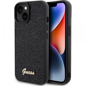 Etui HardCase Guess Disco Metal Script do iPhone 15, czarne