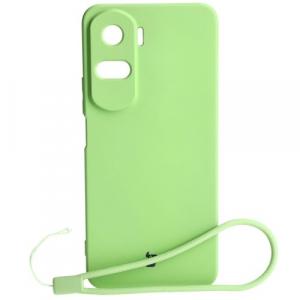 Etui Bizon Case Silicone do Honor 90 Lite, jasnozielone