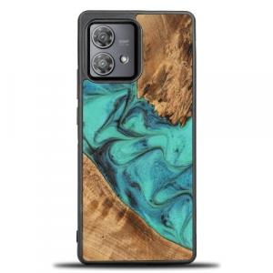 Drewniane etui do Motorola Edge 40 Neo, Bewood Unique Turquoise