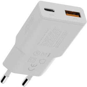 Ładowarka sieciowa Xtorm Slime Line Go2 33W, USB-C PD, USB-A QC, biała