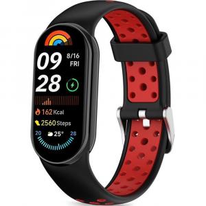 Pasek Tech-Protect Iconband Air do Xiaomi Smart Band 10 / 9 / 9 NFC / 8, czarno-czerwony