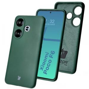 Silikonowe etui Bizon Soft Case do Xiaomi Poco F6, ciemnozielone