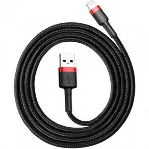 Kabel Baseus Cafule USB-A do Lightning 1m, czarno-czerwony