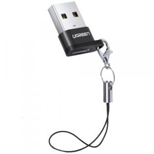 Adapter przejściówka z USB-C na USB-A Ugreen, czarny