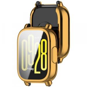 Etui z osłoną ekranu Bizon Case Watch Felipe do Xiaomi Redmi Watch 5 Active, złote