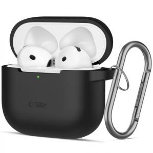 Etui Tech-Protect Silicone Hook do Apple AirPods 4, czarne