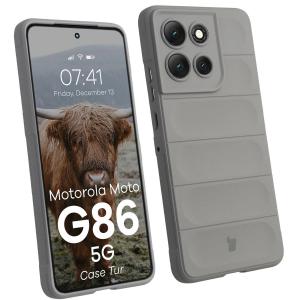 Pancerne etui Bizon Case Tur do Motorola Moto G86 5G, jasnoszare