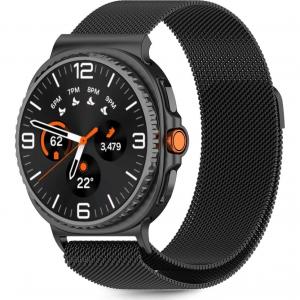 Stalowa bransoletka Tech-Protect Milaneseband do Galaxy Watch 8 40 mm / 44 mm / 8 Classic 46 mm, czarna