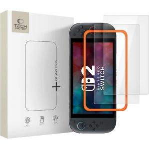 Szkło hartowane Tech-Protect Easy Set+ do Nintendo Switch 2, z ramką aplikacyjną, 2 sztuki