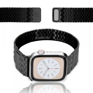 Pasek ze stali nierdzewnej Bizon Strap Watch Titanium do Apple Watch 38/40/41/42mm, czarny