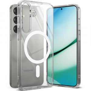 Etui Ringke Fusion Magnetic do Galaxy S25 Plus, przezroczysto-białe