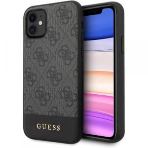 Etui Guess 4G Metal Gold Logo do iPhone 11, szare