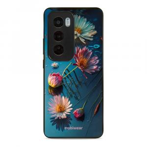 Etui ochronne do Oppo Reno 12, Mobiwear Glossy Case, niebiesko-kwieciste