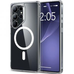 Etui ESR Classic Hybrid Halolock do Galaxy S25 Ultra do MagSafe, przezroczysto-białe