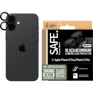 Szkło hartowane na aparat Safe by PanzerGlass Camera Lens Protector do iPhone 16 / 16 Plus, czarne