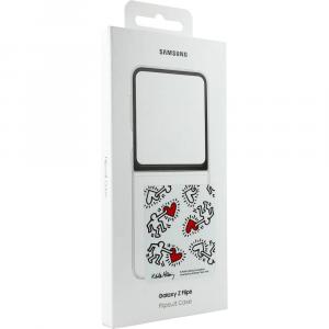 OUTLET: Etui Samsung FlipSuit do Galaxy Z Flip6, przezroczyste z wymienną płytką Keith Haring