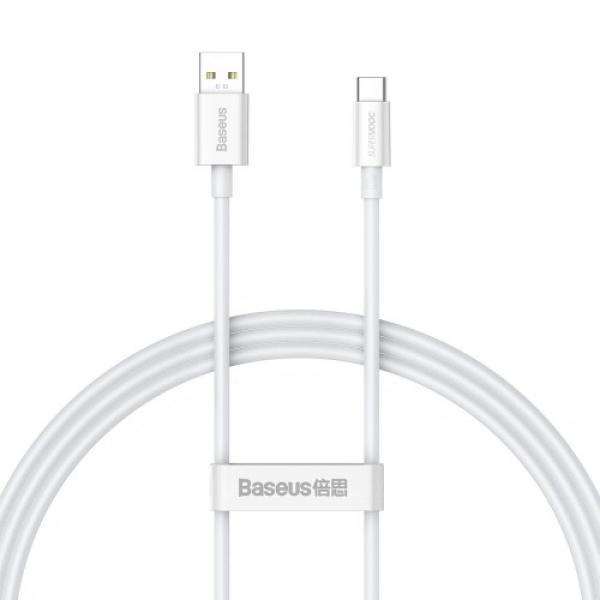 Kabel Baseus Superior Series SUPERVOOC USB-A do USB-C 65W 1m, 480Mb/s, biały
