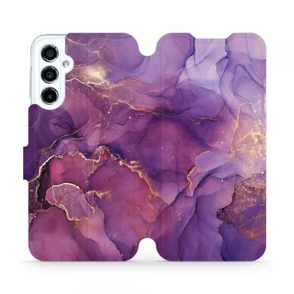 Etui z klapką do Galaxy M34 5G, Mobiwear Book, fioletowe