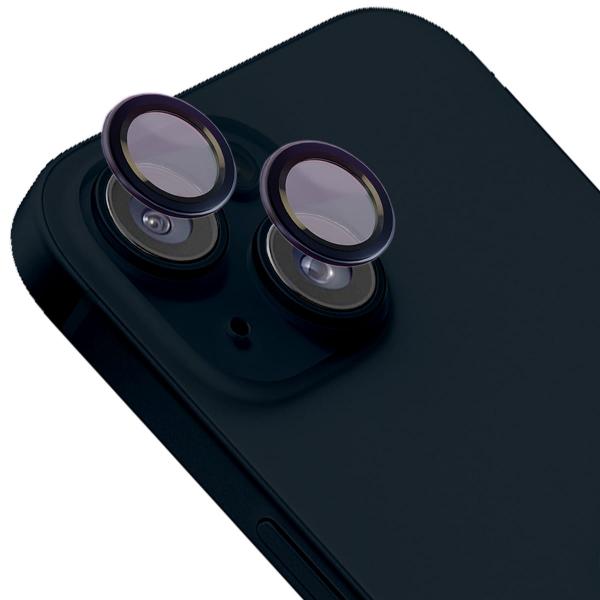 Szkło hartowane na aparat Bizon Glass Snap Lens do iPhone 14/14 Plus, 1 zestaw, czarna ramka